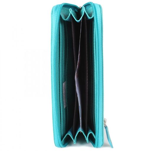 Портмоне женское Croco-ПР-951 натуральная кожа 3 отд, 11 карм, бирюза флотер (110) 212787  фото 3