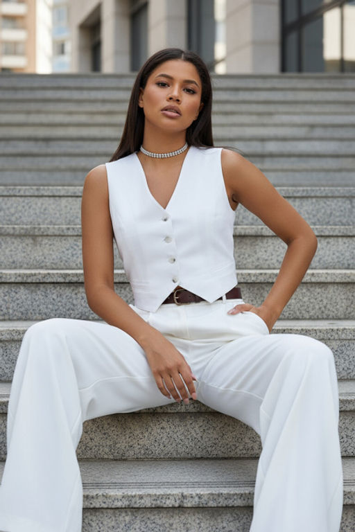 Жилет из костюмной ткани арт 371 - Fly фото 34