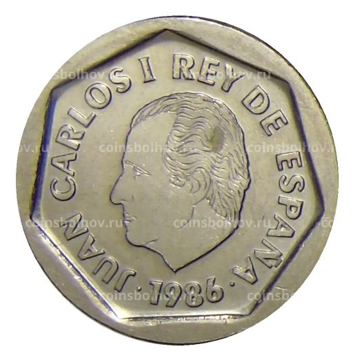 Монета 200 песет 1986 года Испания