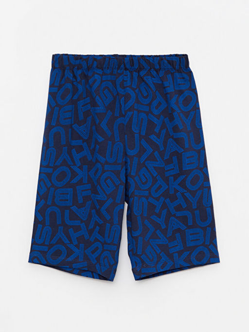 Beli Lastikli Bask?l? Erkek ?ocuk Pijama ?ort 2li - Waikiki фото 2