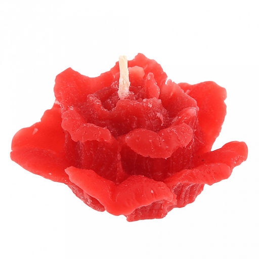 Свеча "Роза" д5см, h3,5см, красный, время горения 2 часа (Россия)