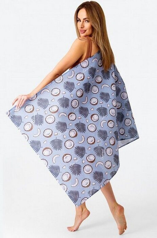 Полотенце банное Кокос 80*150 см. вафля хлопок 100% - Лен поволжья фото 2