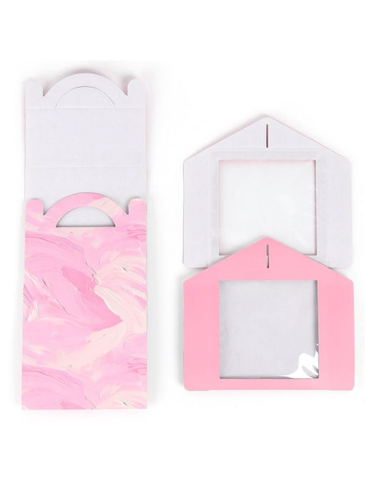 Цена за 5 шт. Коробка кондитерская с окном, сундук, Нежные краски, 20 х 20 х 20 см - Дарите счастье фото 7