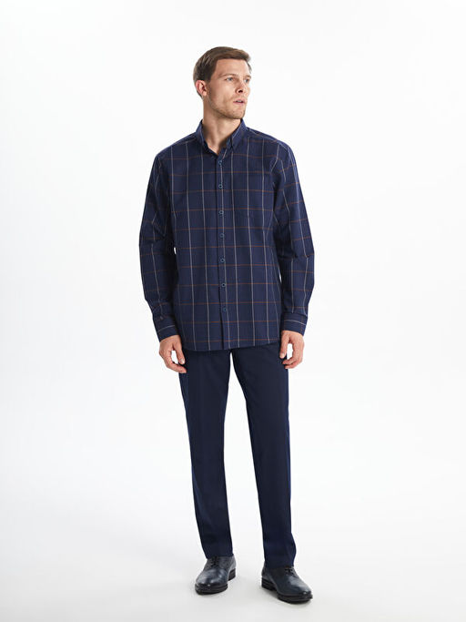 Regular Fit Uzun Kollu Ekose Erkek G?mlek