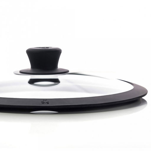 Крышка стеклянная д28см, жаропрочное стекло, силиконовый обод, силиконовая ручка, пароотвод, TalleR (Китай) - Домашняя мода фото 2