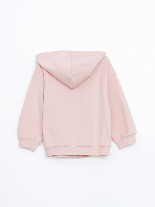 Kap??onlu K?z Bebek Fermuarl? Sweatshirt