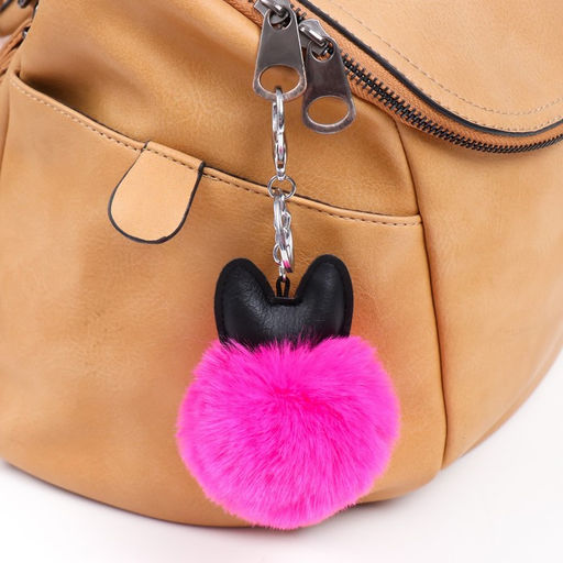 Цена за 2 шт. Брелок для ключей на кольце Пушистик. Котик, на сумку, рюкзак, d=7 см, МИКС - Simaland фото 2