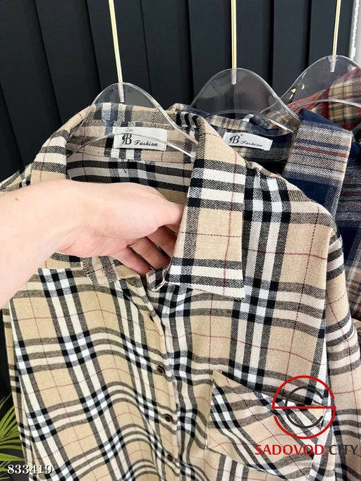 Рубашка женская в клетку - Bruno фото 3