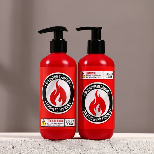 Подарочный набор Тушение мужика: гель для душа и шампунь для волос, 2?300 мл, HARD LINE