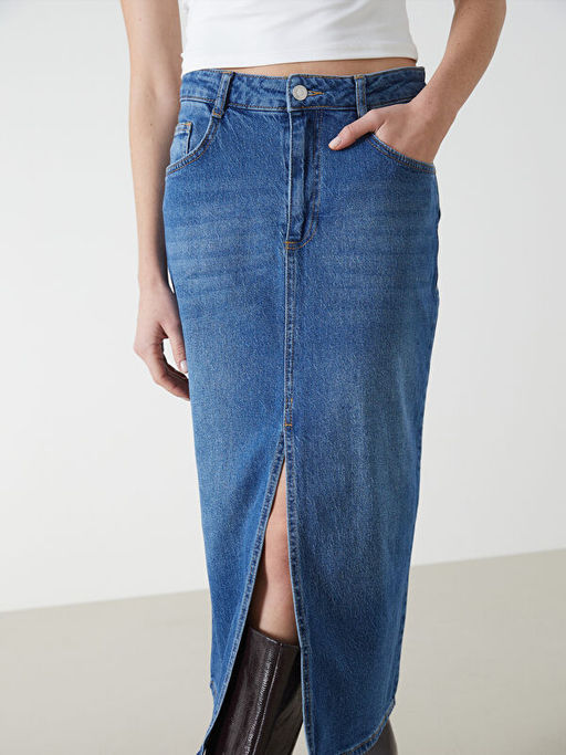 Dar Fit Kad?n Jean Etek