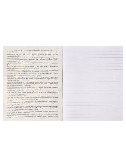 Цена за 5 шт. Предметная тетрадь по литературе Calligrata TOP «Аниме», 48 листов, в линейку, со справочным материалом, обложка из мелованного картона, блок офсет