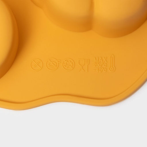 Форма для выпечки Доляна «Осенняя пора», силикон, 7 ячеек, 26×25.5×3 см, цвет оранжевый