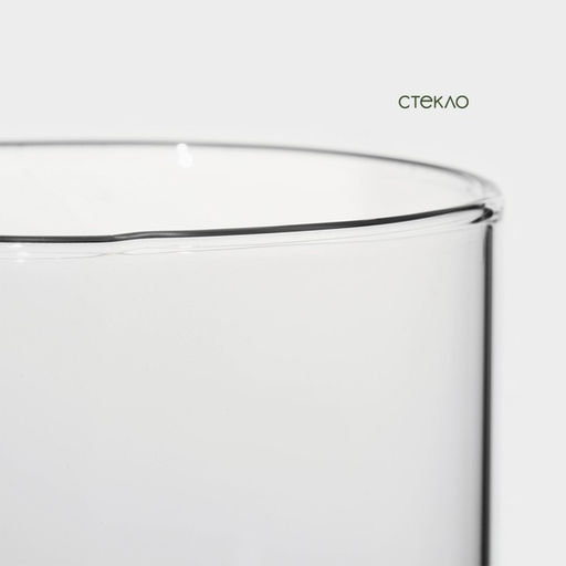 Банка для сыпучих «Эко», 900 мл, 8.5×20.5 см, с бамбуковой крышкой, стекло, прозрачная