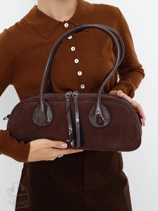 Сумка женская кожаная 91161MSS coffee Velina Fabbiano-Safenta в Новосибирске