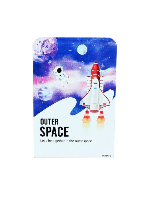 Держатель (ограничитель) подставка для книг, 2 штуки «Космос.Ракета»