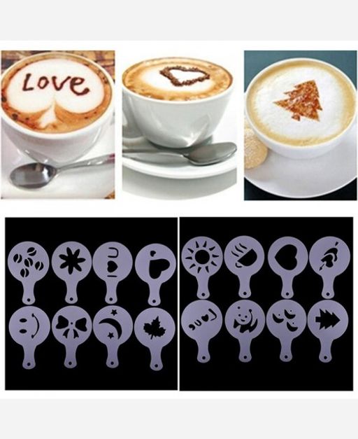 Набор трафаретов кулинарных для украшения выпечки и кофе, 16 шт 9046232 - Yiwu youda import & export co фото 3