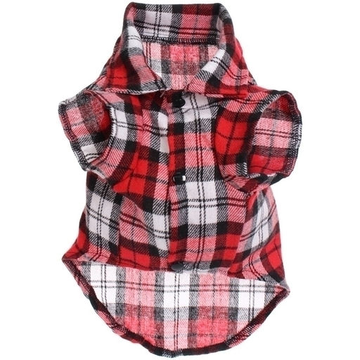 Кофта - рубашка фланелевая для мелких пород собак и кошек "BRO Style", цвет красный, р XL