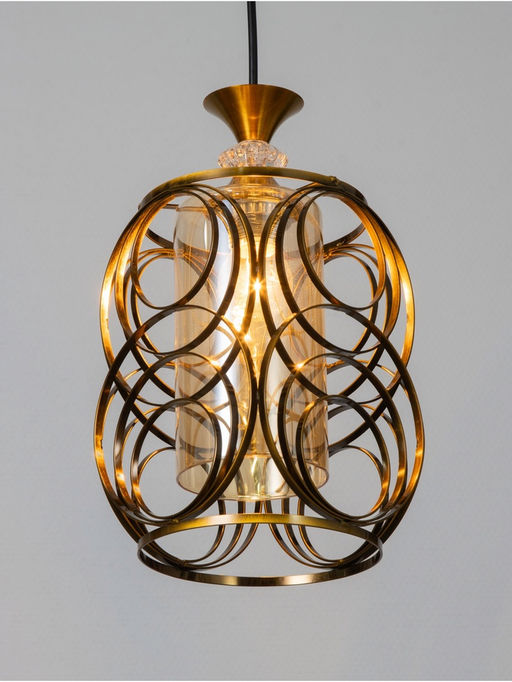 Светильник потолочный BayerLux Mathilda, 1×40 Вт, Е27, латунь, 14×14×29 см