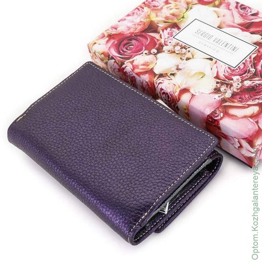 Маленький женский кожаный кошелек Sergio Valentini СВ 8140-004  фото 4