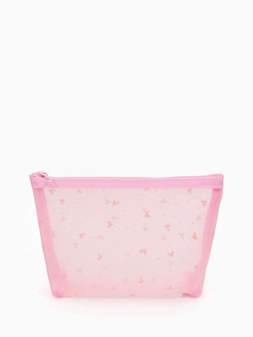 Косметичка женская Little love, с рисунком, на молнии, чёрная