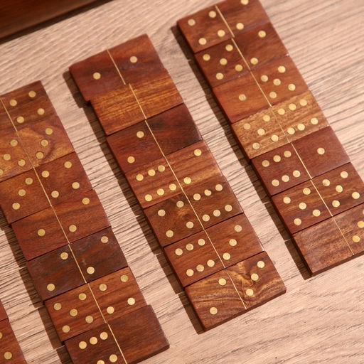 Игра настольная «Домино», 25×7.5×5 см, дерево шишам