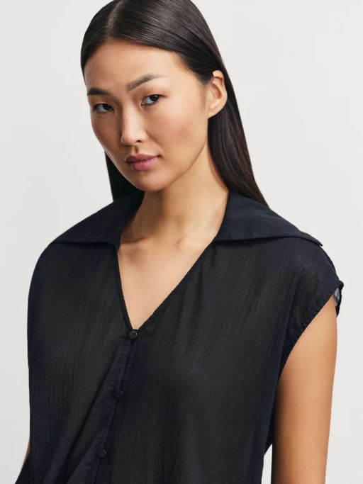 Блузка из жатой ткани с отложным воротником / Zarina  фото 6