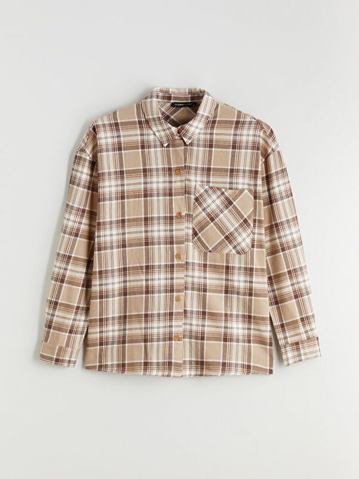 Ekose Oversize Kad?n G?mlek