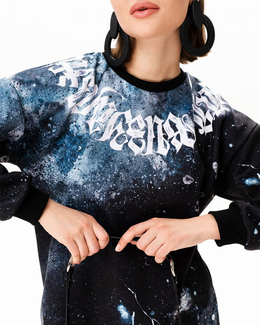 Платье-свитшот с бахромой PSB001 - Sahar art lab фото 2