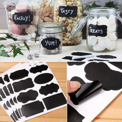 Наклейки для кухни грифельные Ассорти Меловые 8шт. (0970) Лист 10х15 см - Мой органайзер фото 8