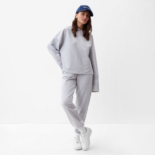 Костюм женский спортивный (толстовка и брюки) MIST, размер 44-46, серый