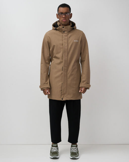 Парка спортивная мужская с капюшоном softshell бежевого цвета 9565B - Mtforce фото 2
