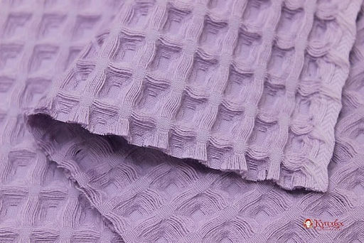 Вафельное премиум-полотно Бохо цв.сиреневый, ш.1.44м, хл-100%, 240гр/м.кв - Купава фото 3
