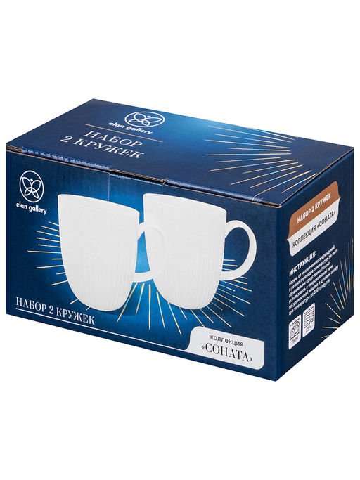 Набор кружек 2 пр. 350 мл 12,5*9*9 см Соната, фарфор - Elan gallery фото 3