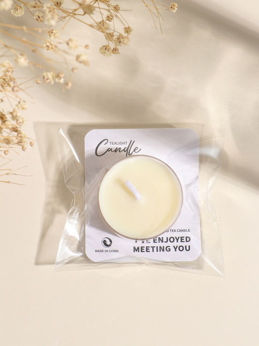 Цена за 3 шт. Чайная свеча ароматическая «Круглая» белая, роза, 3.8×3.8×1.8 см