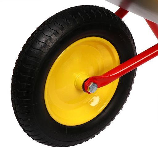 Тачка садовая, одноколёсная: груз/п 80 кг, объём 65 л, красные ручки