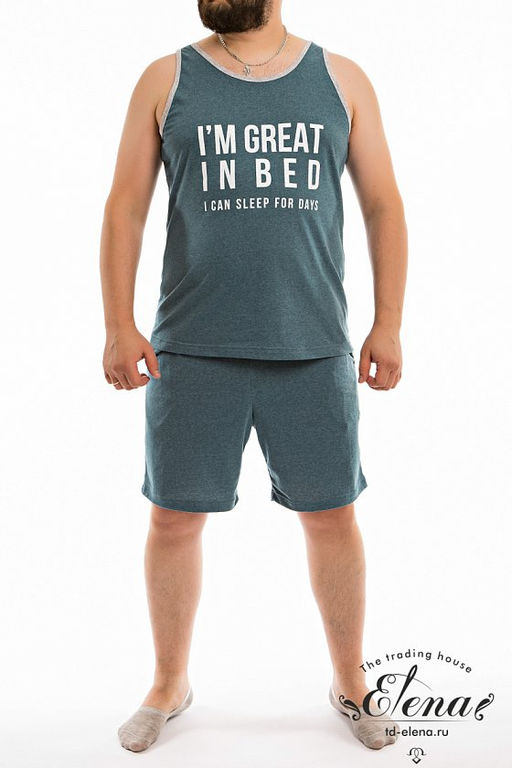 Костюм (майка+шорты) М122033Па Зеленый