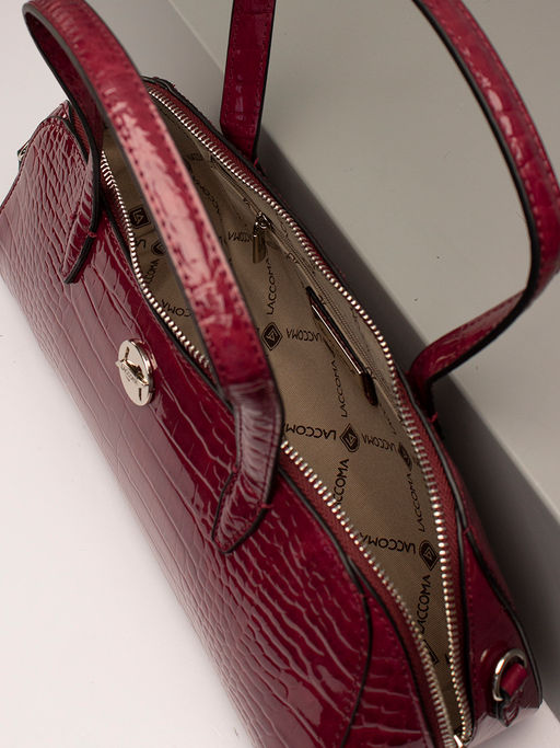 LACCOMA сумка J2040-бордовый эко кожа хлопок  фото 6