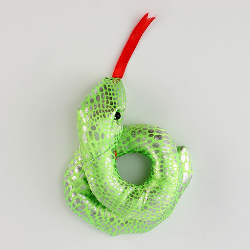 Мягкая игрушка Змея блестящая, 11 см, цвет зелёный - Simaland фото 6