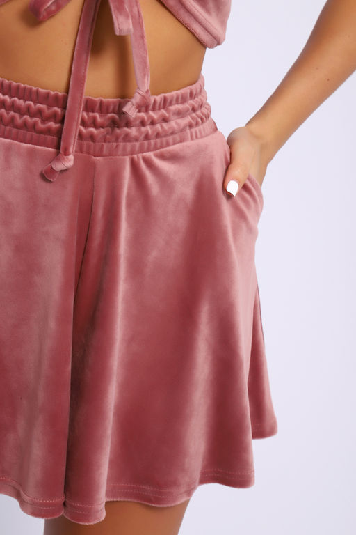 Костюм Натали 71121 топ и юбка-шорты из велюра фото 34