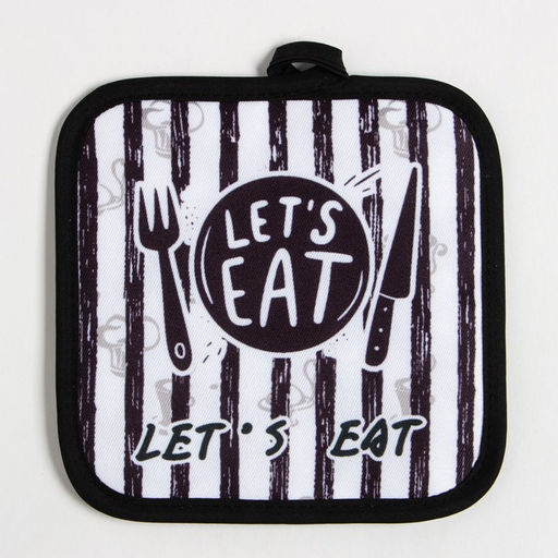 Кухонный набор Доляна «Eat» прихватка 17×17 см, варежка 25×16 см, 100% п/э