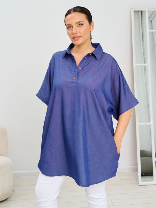 Туника женская MR018SS3 blue - Maxroses фото 2