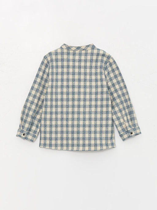 Ekose Desenli Uzun Kollu Erkek Bebek G?mlek ve Pantolon 2li Tak?m - Waikiki фото 3