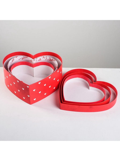 Набор коробок 3 в 1, упаковка подарочная, С любовью, 16?14?6 см?22?20?9 см