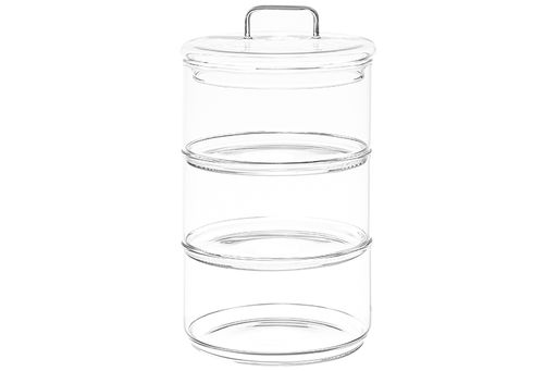 Банка д/хранения 3-х секционная 400 мл 11,5*11,5*20 см Crystal glass + стеклянная крышка, стекло - Elan gallery фото 6