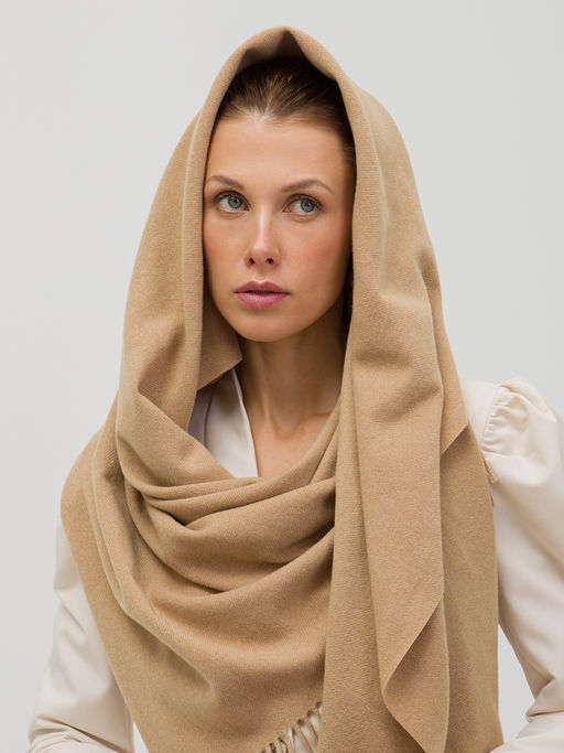 в составе ШЕРСТЬ Большой, мягкий, теплый двусторонний палантин с принтом - Tantino фото 6