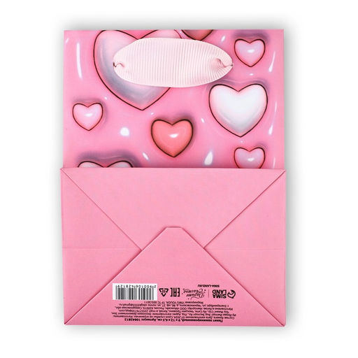 Цена за 4 шт. Пакет ламинированный «Сердца», 9×12×6.5 см