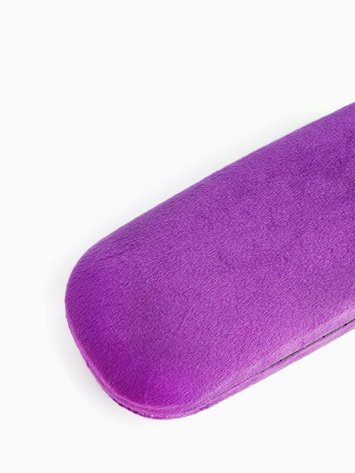 Футляр для очков на хлопушке, однотонный, размер 16×6×2 см, фиолетовый