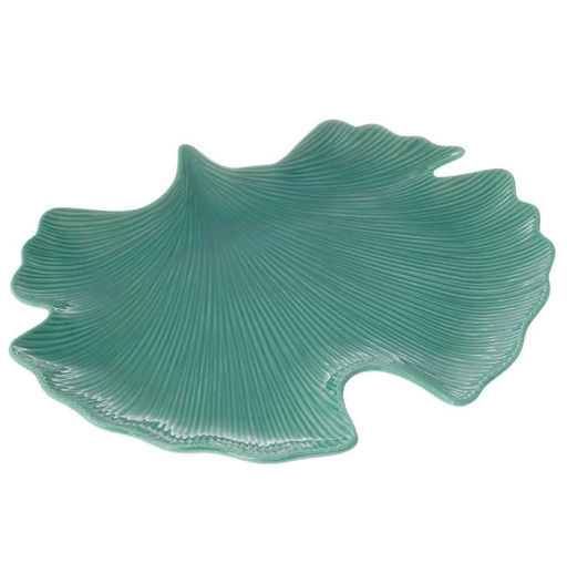 Блюдо-листок гинкго Мадагаскар, светло-зеленое, 35 х 29 см - Easy life фото 3