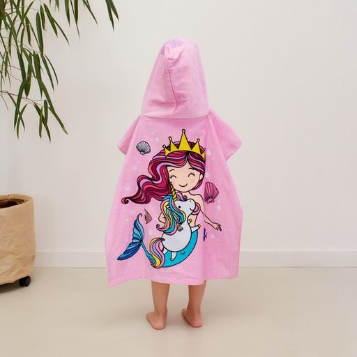 Полотенце-пончо детское махровое Крошка Я Русалочка 60х120см, 100% хлопок, 300гр/м2  фото 16