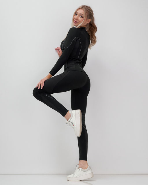 Термо леггинсы женский серого цвета 002120Sr